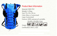 20L borsa impermeabile del barilotto del PVC di viaggio 500D che Backpacking le borse impermeabili fornitore