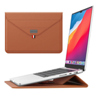 Fashion Luxury Brown PU Laptop Liner Case Sleeve Bag per professionisti in movimento fornitore