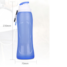 Bottiglia pieghevole blu di sport del silicone delle bottiglie di acqua 500ML di allenamento fornitore