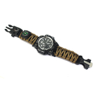 Polsino di nylon di Paracord di Brown di emergenza di sopravvivenza dell'orologio all'aperto del braccialetto fornitore