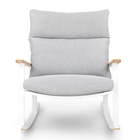 La sedia pieghevole della struttura del metallo espone al sole la sedia di oscillazione del patio della chaise-lounge 62X56.5X83cm fornitore