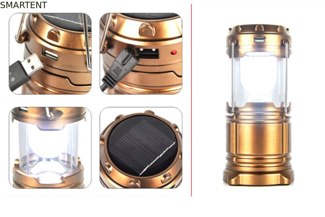 ABS di campeggio di campeggio di piombo ricaricabile Shell della luce portatile della lanterna del pannello solare fornitore