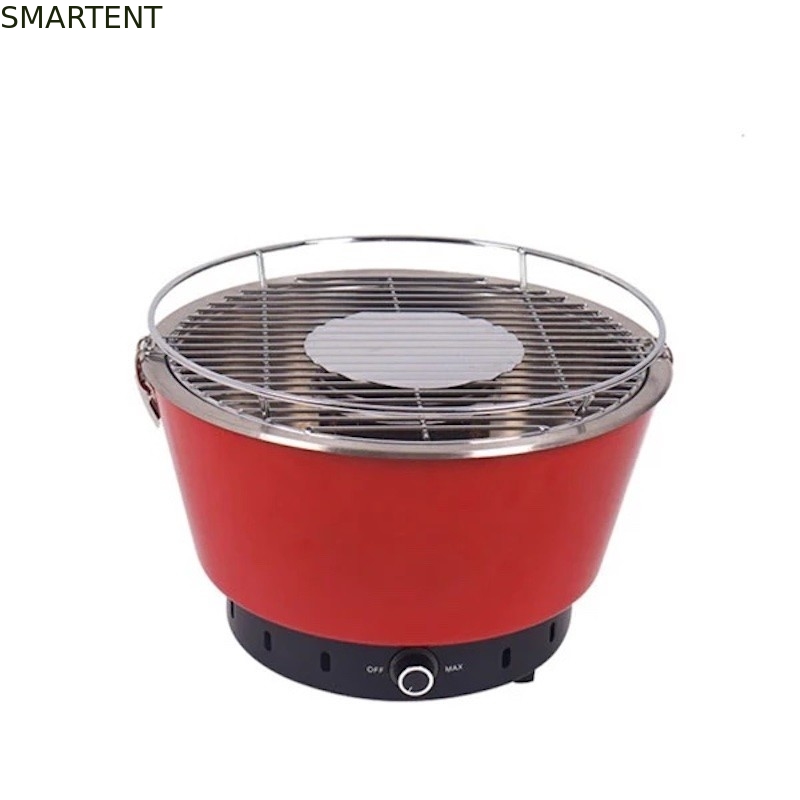 Griglia rossa all'aperto portatile del BARBECUE del carbone dell'acciaio del metallo di 35X24.5CM con ventilazione regolabile fornitore