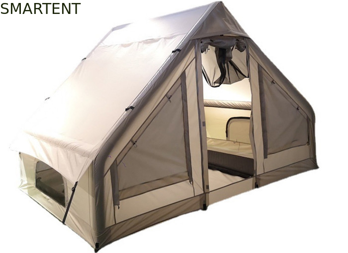 Il doppio gonfiabile della Camera della tenda di Glamping della tela di 300X200X200CM mette a strati il cotone beige fornitore