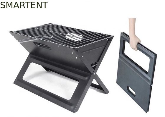Acquistare Pressa meccanica di campeggio fresca d'acciaio nera che timbra la griglia di 45cm Dia Portable Folding Charcoal Barbecue fabbricazione online