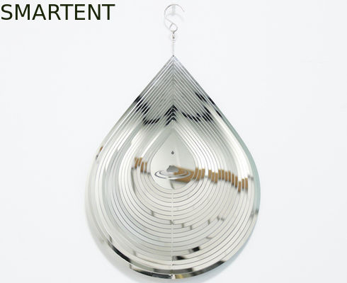 Acquistare Placcatura elettrica d'incisione d'argento dei carillon di vento della gocciolina di acqua degli ss 3D fabbricazione online