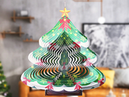 Carillon di vento giranti dell'albero di Natale del filatore 3D del vento del metallo di larghezza 27cm fornitore