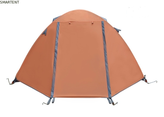 Facilità di assemblaggio Tende da campeggio all'aperto 210*180*130CM Arancione 190T Poliestere PU2000MM Tenda a palo in alluminio fornitore
