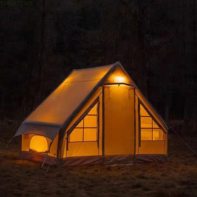 Tende da campeggio all'aperto Tenda gonfiabile a prova di pioggia di cotone beige addensato per campeggio in famiglia e avventure all'aperto fornitore
