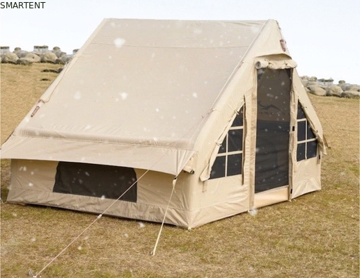 Tende da campeggio all'aperto Tenda gonfiabile a prova di pioggia di cotone beige addensato per campeggio in famiglia e avventure all'aperto fornitore