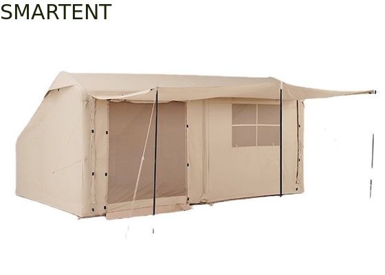 Acquistare Tende da campeggio all'aperto 410*270*200CM impermeabile Beige cotone Tenda gonfiabile per 3-4 persone stile Forest Hut leggero e resistente per avventure all'aperto fabbricazione online