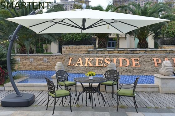 Acquistare Parasoli bianco 350cm x 350cm del giardino dell'ombrello quadrato resistente del patio del vento fabbricazione online