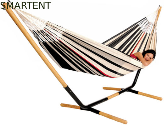 Acquistare Il doppio poli cotone spoglia il tessuto che Backpacking l'amaca di campeggio all'aperto con il supporto fabbricazione online