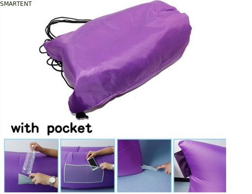 Neon all'aria aperta Ripstop impermeabile Nylon 260x70cm Sacchetti da letto da montagna Divano gonfiabile da spiaggia fornitore