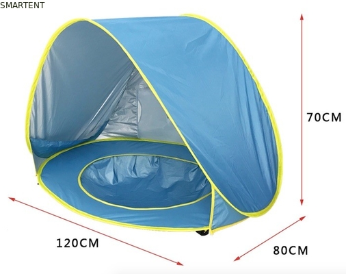 Tende da campeggio all'aperto impermeabili e UV resistenti 190T poliestere rivestito d'argento Pop Up Baby Play Tent fornitore