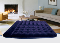 Singolo materasso gonfiabile blu scuro affollato pieghevole di materasso pneumatico del PVC doppio costruito in cuscino fornitore