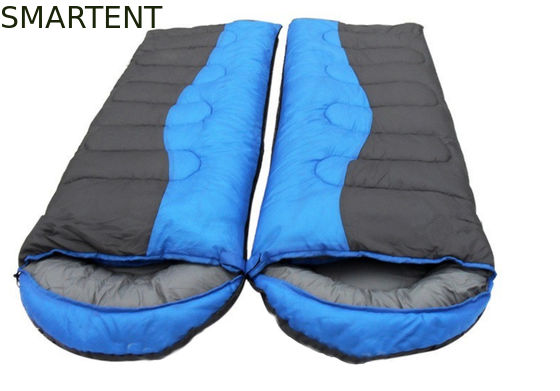 Acquistare 215*78cm doppio colore esterno impermeabile 190T poliestere ripieno di fibre vuote classico due persone in un sacco a pelo fabbricazione online