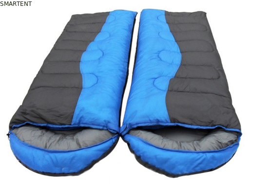 215*78cm doppio colore esterno impermeabile 190T poliestere ripieno di fibre vuote classico due persone in un sacco a pelo fornitore