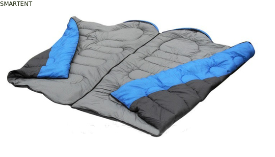 215*78cm doppio colore esterno impermeabile 190T poliestere ripieno di fibre vuote classico due persone in un sacco a pelo fornitore