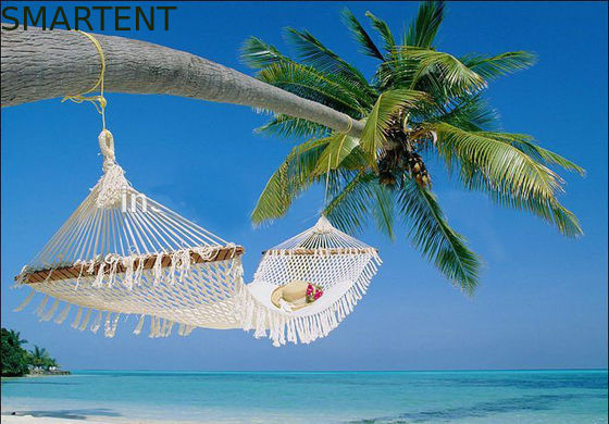 Acquistare L'amaca di viaggio di svago dell'estate ha messo il nylon bianco Mesh Portable Tree Hammock fabbricazione online