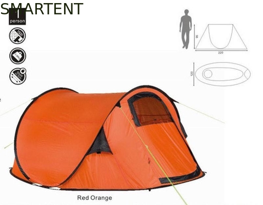 180X235X100CM Custom Outdoor impermeabile rivestito 190T poliestere 3 persone Pop Up Camping Tent fornitore