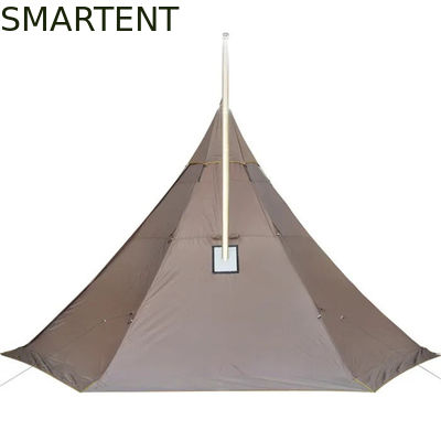 Acquistare 70D Ripstop Polyester Campo Esterno Tenda a prova di vento Rifugio a doppio strato Con stufa fabbricazione online