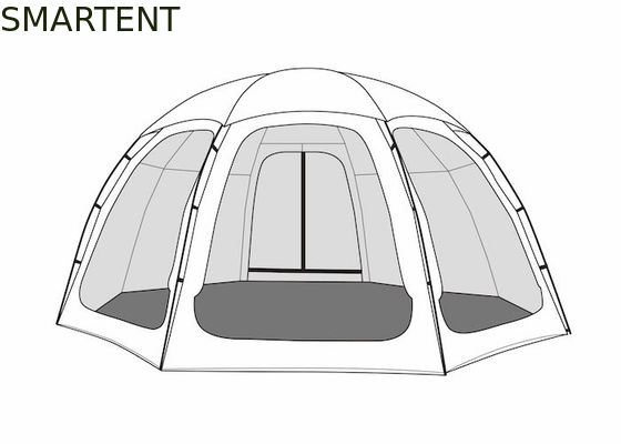 Acquistare Tenda da campeggio esterno in policottone impermeabile a ottagono con palo a telaio in alluminio 4*4*2.4M fabbricazione online
