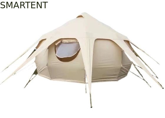 Acquistare Acque resistenti 3000MM Rivestito 285G colore beige cotone Lotus Outdoor Camping Tents 5*5*3M fabbricazione online