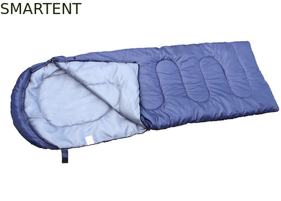 Customized 210*75CM Blue Waterproof 190T Polyester Outdoor Mountain Sleeping Bags per il clima freddo fornitore