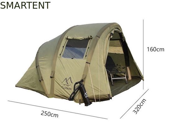 Acquistare 2 persone Rifugio per la pesca impermeabile 210D Oxford Tende gonfiabili per campeggio 320*250*160CM fabbricazione online