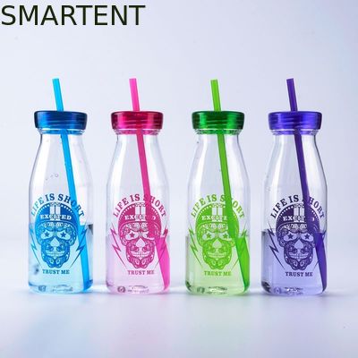 Acquistare Bottiglie di acqua di plastica promozionali 450ML di allenamento della bottiglia della bevanda di modo con Straw Milk Flask fabbricazione online