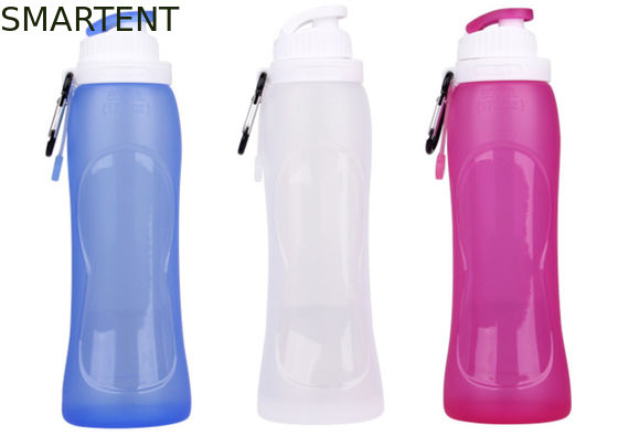 Acquistare Bottiglia pieghevole blu di sport del silicone delle bottiglie di acqua 500ML di allenamento fabbricazione online