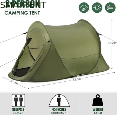 Tende di campeggio pop up versatili portatili leggere per 2 persone per campeggio, tende da spiaggia e attività all'aperto fornitore