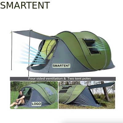 Tenda da campeggio leggera pieghevole impermeabile da 4-6 persone con doppie porte e finestre a maglia di ventilazione fornitore