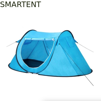 86.6*37.4*47.2 Inch Blue Pop Up Camping Tent Con Ventilato Mesh Windows 2 Persone Capacità Disegno impermeabile fornitore
