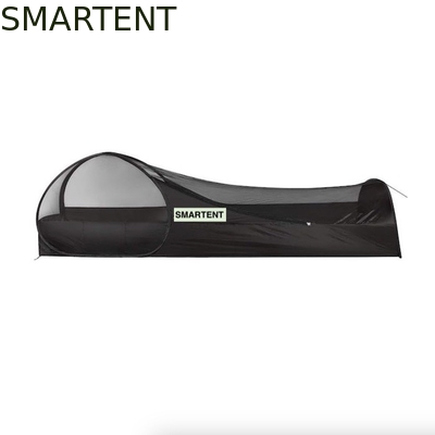 82.6*27.6*19.7 Inch Nero Easy Pop Up Camping Tents Con Pavimento Impermeabile Fibra Di Vetro Pallone Portante Sacchetto Per 1 Persona fornitore