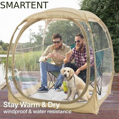 Acquistare 160*160*160CM Tenda di campeggio trasparente all'aperto con telaio in acciaio resistente Protezione UV poliestere fabbricazione online