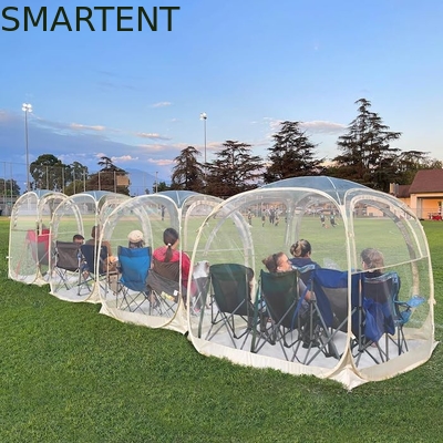 160*160*160CM Tenda di campeggio trasparente all'aperto con telaio in acciaio resistente Protezione UV poliestere fornitore