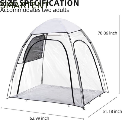 Esterno 62.99*51.18*70.86 pollici impermeabile trasparente PVC protezione UV veloce impostazione tende sportive fornitore