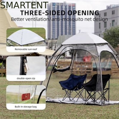 Esterno 62.99*51.18*70.86 pollici impermeabile trasparente PVC protezione UV veloce impostazione tende sportive fornitore