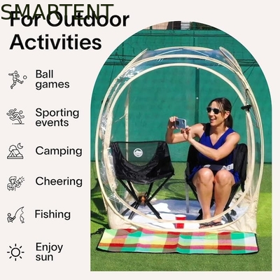 50*50*62'inch Outdoor PVC trasparente impermeabile mono strato Fibra di vetro Cornice Pop Up tenda sportiva con protezione UV fornitore