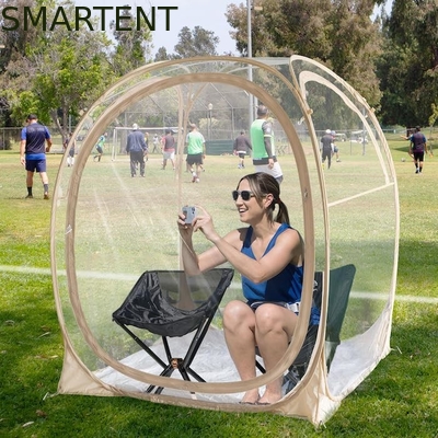 50*50*62'inch Outdoor PVC trasparente impermeabile mono strato Fibra di vetro Cornice Pop Up tenda sportiva con protezione UV fornitore