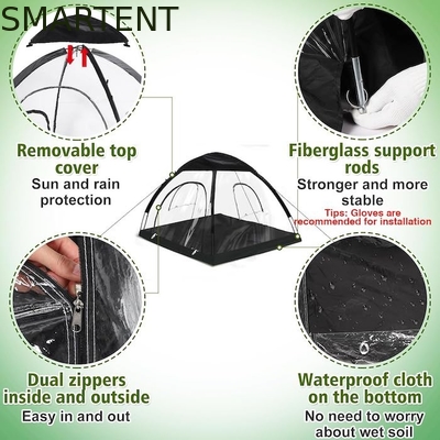 71*71*65'Inch 4 Persone TPU Fibra di vetro trasparente Cornice Quick Set Up impermeabile Protezione UV Pop Up Sport Tent fornitore
