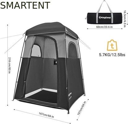 167*167*218CM Nero Poliestere Portabile Protezione UV Pop Up Tende di privacy con installazione istantanea per eventi all'aria aperta fornitore