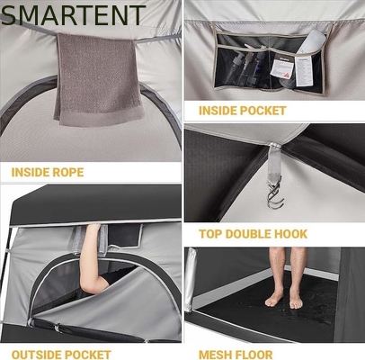 167*167*218CM Nero Poliestere Portabile Protezione UV Pop Up Tende di privacy con installazione istantanea per eventi all'aria aperta fornitore
