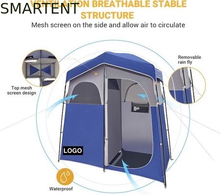 2.11*1.07*2.13M Blu impermeabile poliestere Instant Pop Up tende di privacy con copertura completa porta e finestre a cerniera fornitore