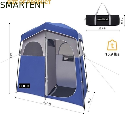 2.11*1.07*2.13M Blu impermeabile poliestere Instant Pop Up tende di privacy con copertura completa porta e finestre a cerniera fornitore