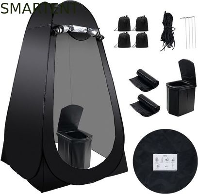 Acquistare 47.2*47.2*74.8 pollici di poliestere rivestito d'argento nero pop up tenda di privacy con protezione UV per eventi di campeggio sulla spiaggia fabbricazione online