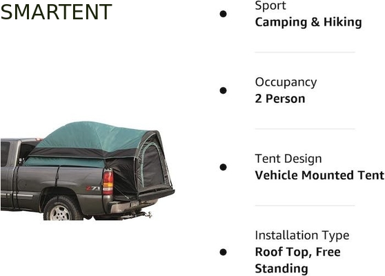 Tenda da campeggio per 2 persone per esterni, installazione rapida, doppio colore, impermeabile, poliestere, camion pickup, con pali in fibra di vetro fornitore