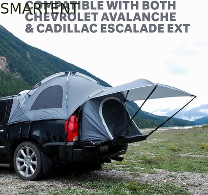 Tenda da campeggio da pickup grigia da 72'inchi, da 4 stagioni, da 2 persone, in fibra di vetro, poliestere impermeabile, rivestito con finestre a maglia. fornitore